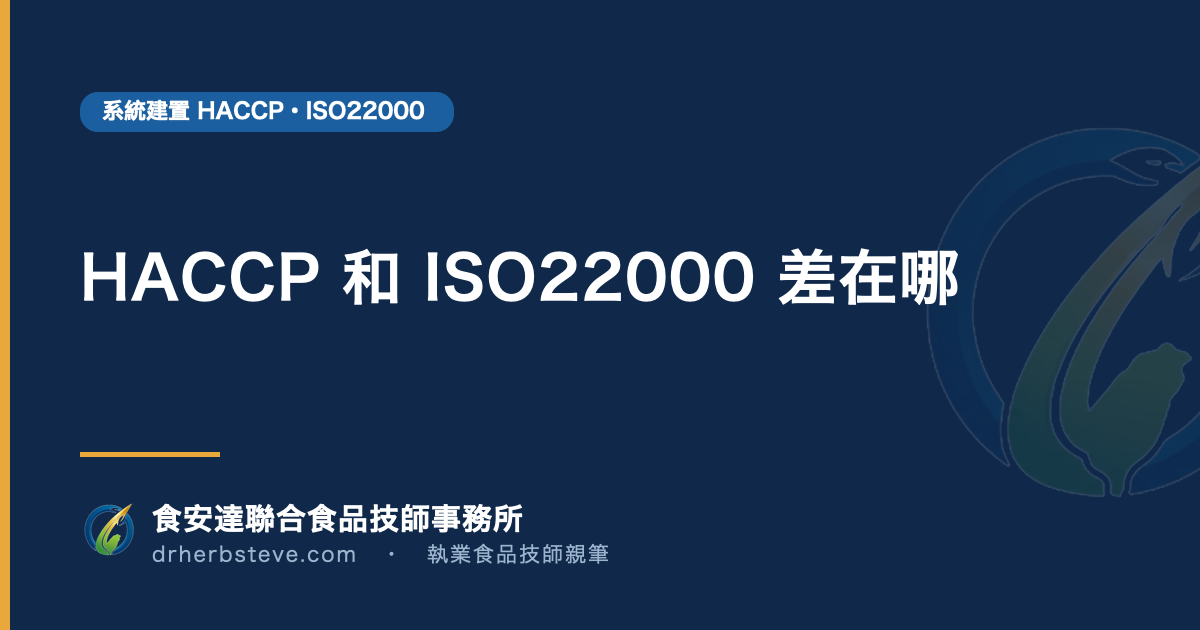 HACCP 和 ISO22000 差在哪