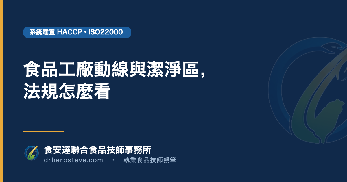 食品工廠動線與潔淨區,法規怎麼看